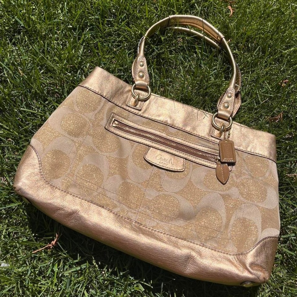 Vintage Coach Purse in y2k Gold Metallic